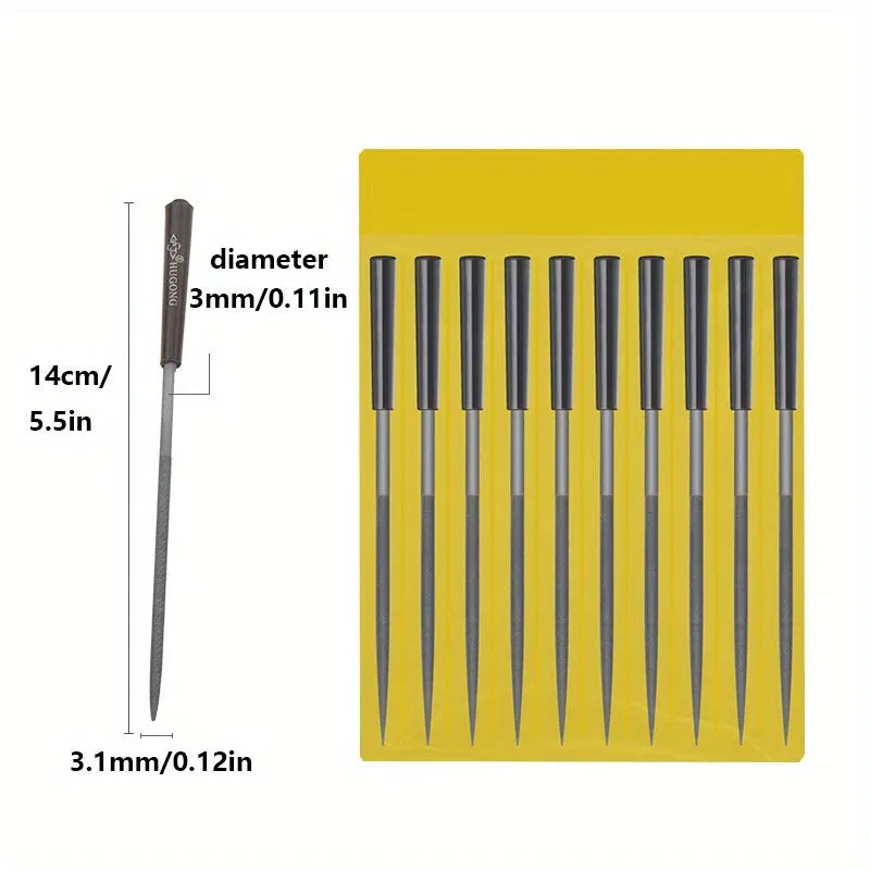 Mini Steel File Set for Precision Sanding and Shaping