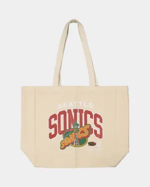 Mitchell & Ness Seattle Super Sonics Keyline Tote Bag Cream