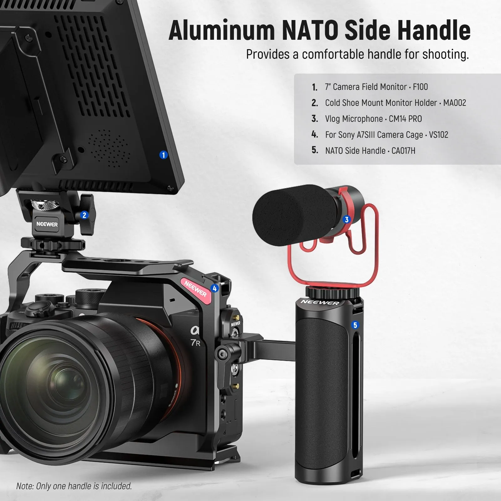 NEEWER CA017H NATO Side Handle Grip