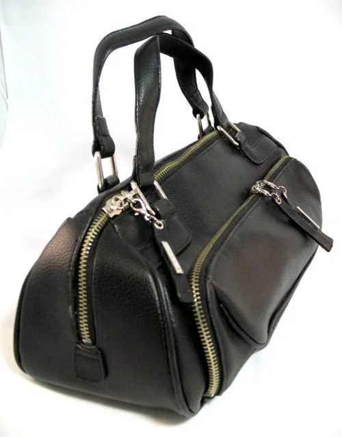 NEW Women RED or BLACK Tube Tubular HANDBAG PURSE Ladies BAG BAGS Gingham Lining
