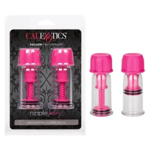 Nipple Play Vacuum Twist Suckers Pink