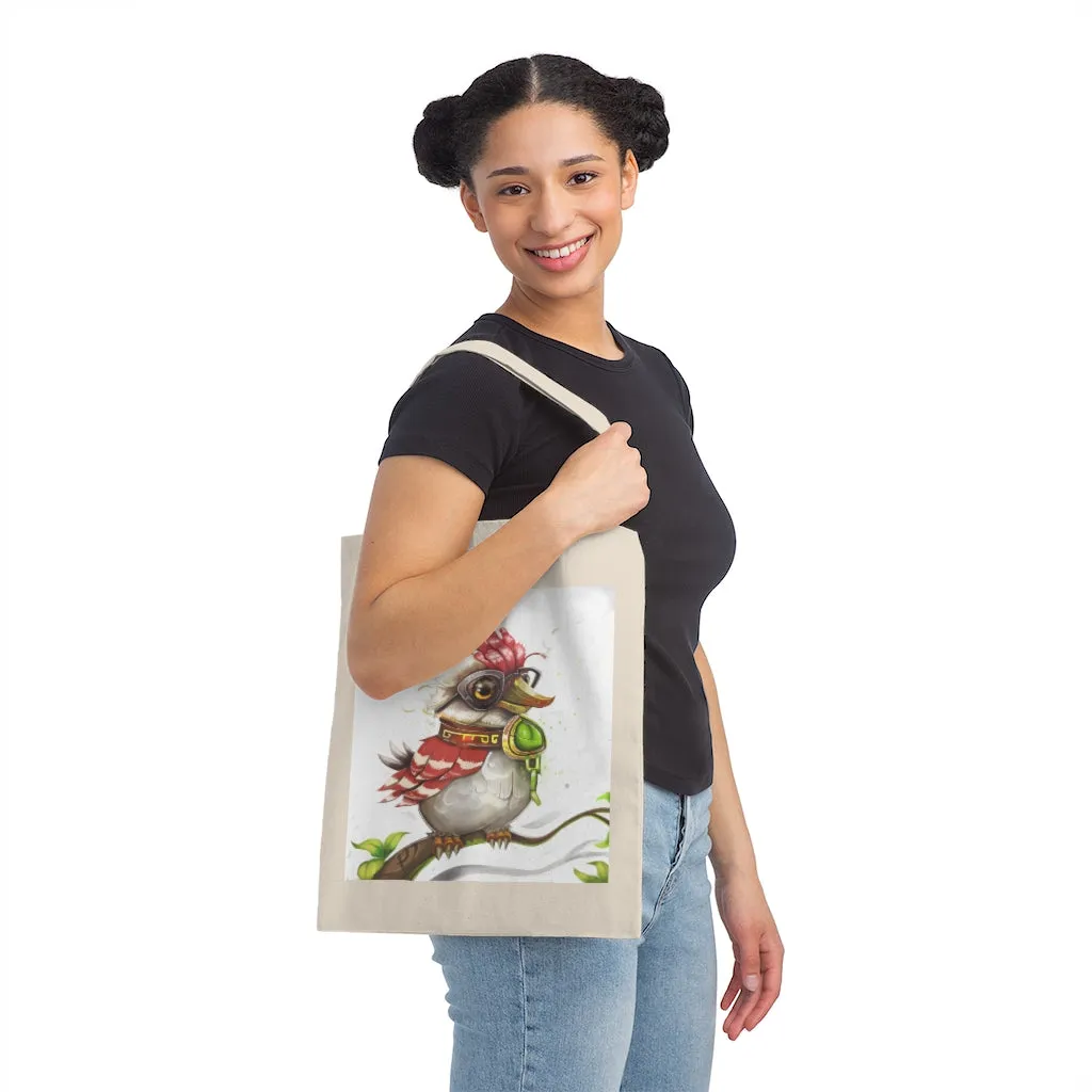 Pete the Sweet Little Bird Canvas Tote Bag