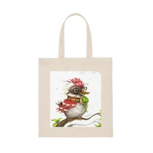 Pete the Sweet Little Bird Canvas Tote Bag