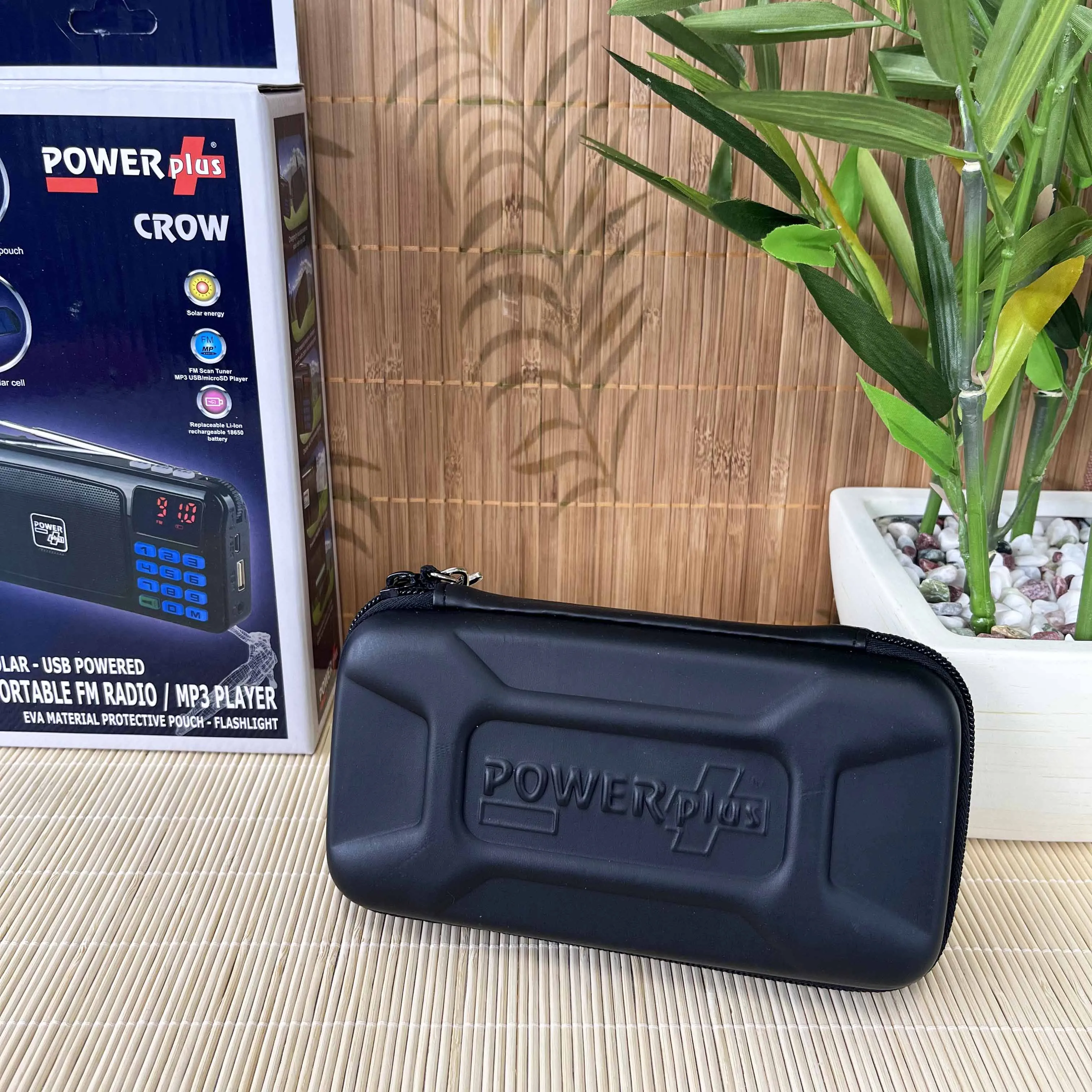 POWERplus Crow Solar-USB Powered FM Radio