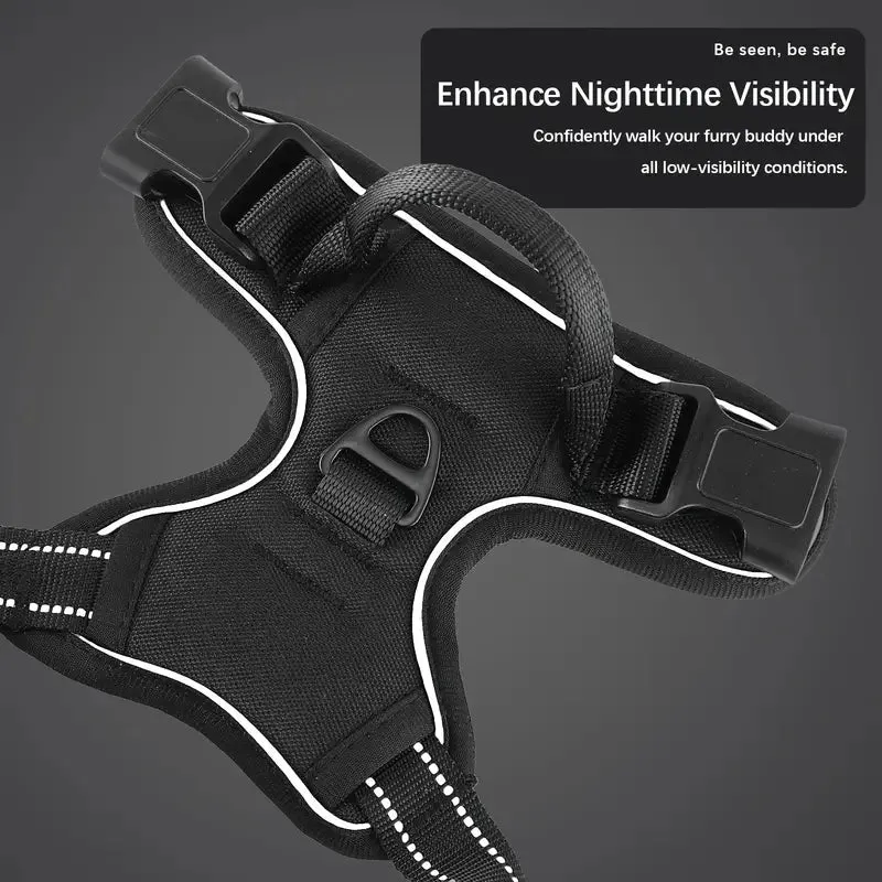 Reflective Adjustable Dog Harness and Leash Set