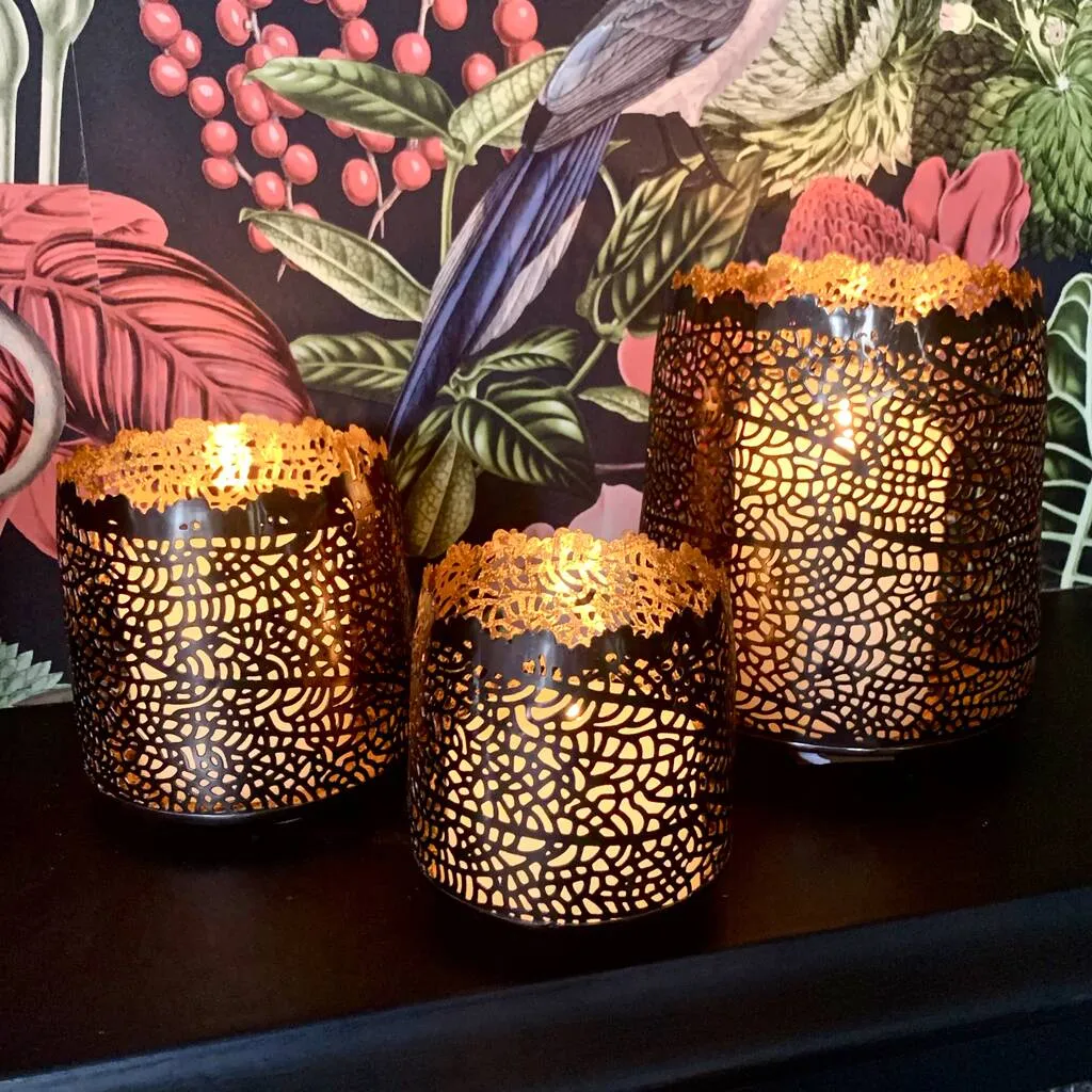 Set Of Three Taza Candle Votives
