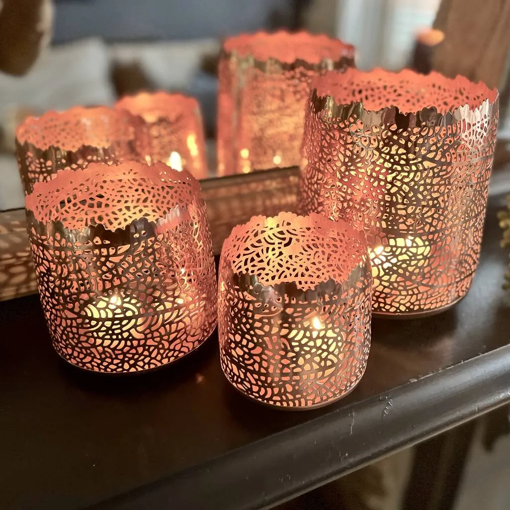 Set Of Three Taza Candle Votives