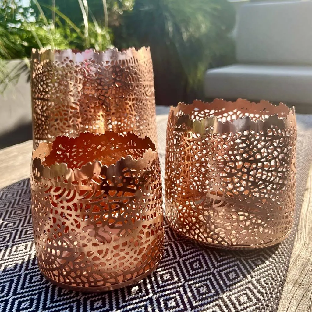 Set Of Three Taza Candle Votives
