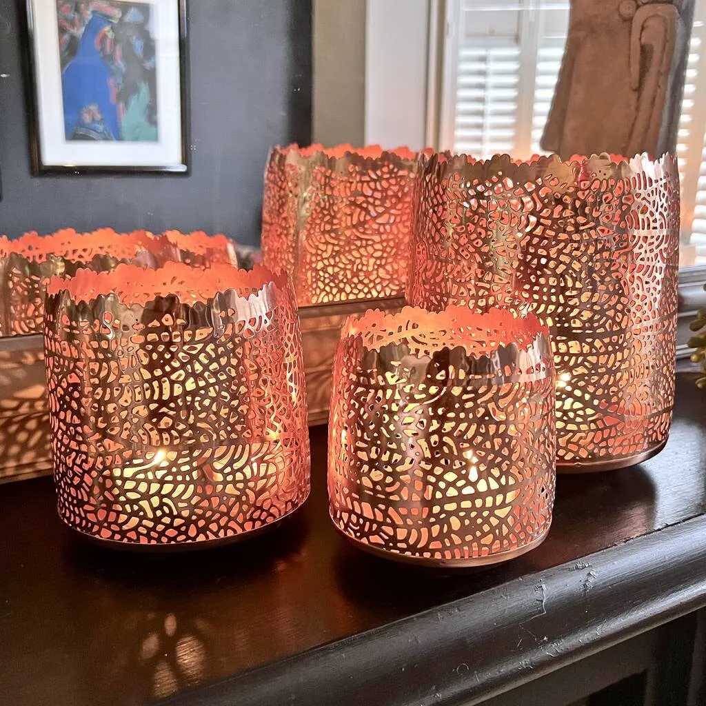 Set Of Three Taza Candle Votives
