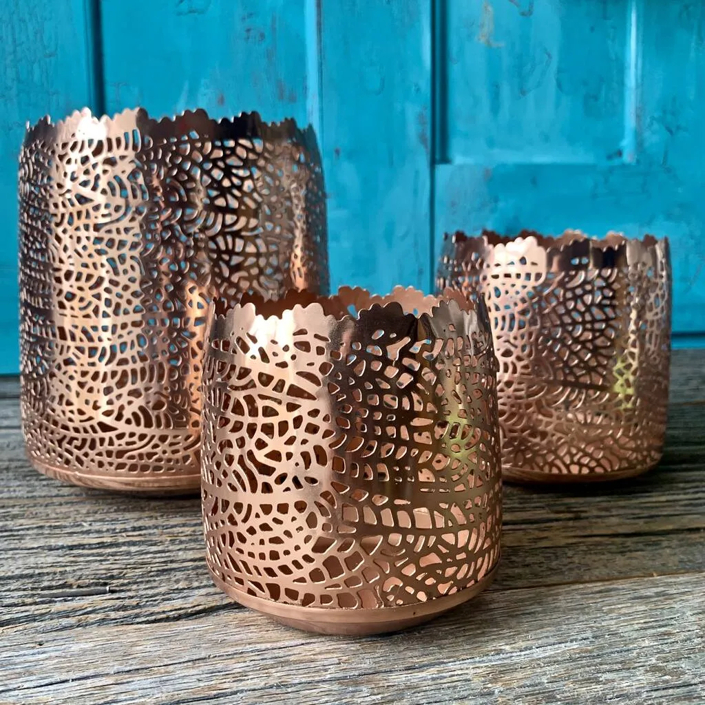 Set Of Three Taza Candle Votives