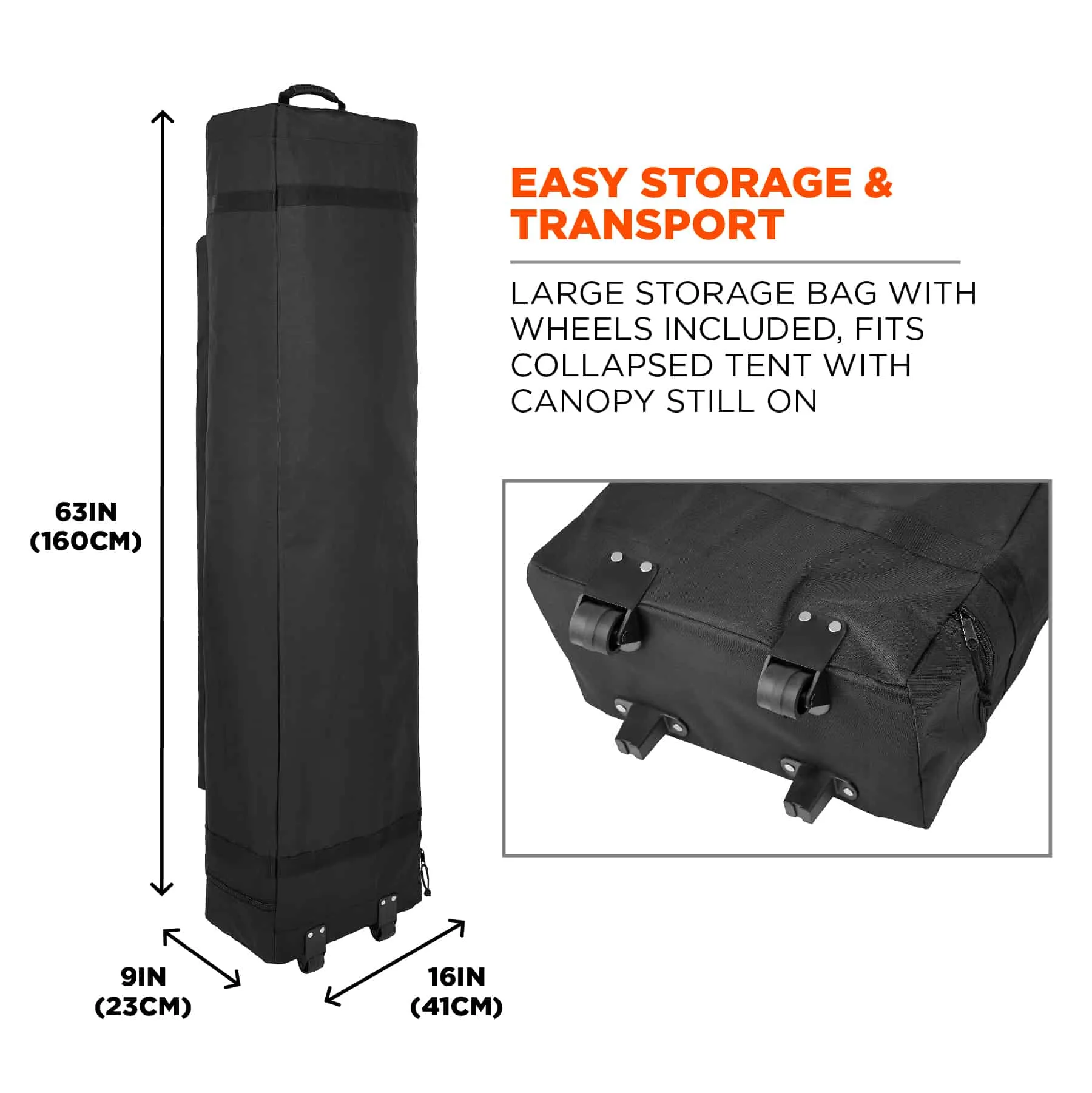 SHAX® 6015 Heavy-Duty Pop-Up Tent - 10ft x 20ft / 3m x 6m