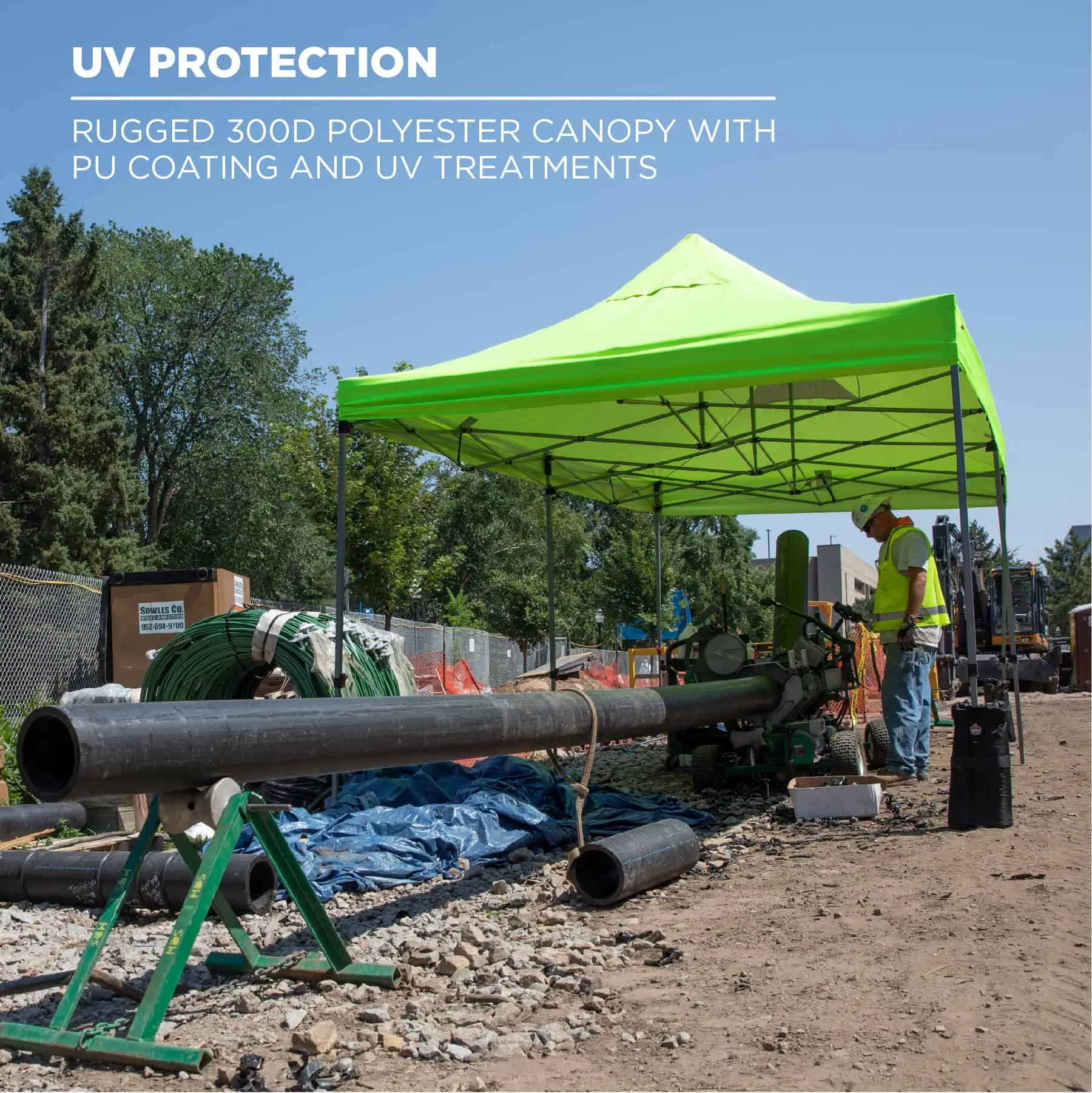 SHAX® 6015 Heavy-Duty Pop-Up Tent - 10ft x 20ft / 3m x 6m