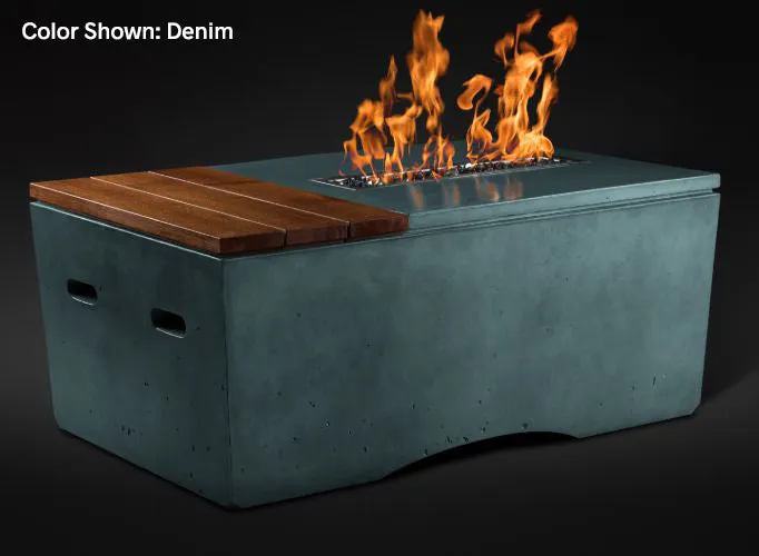 Slick Rock Concrete - Oasis Series 48-Inch Rectangle Fire Table KOF48