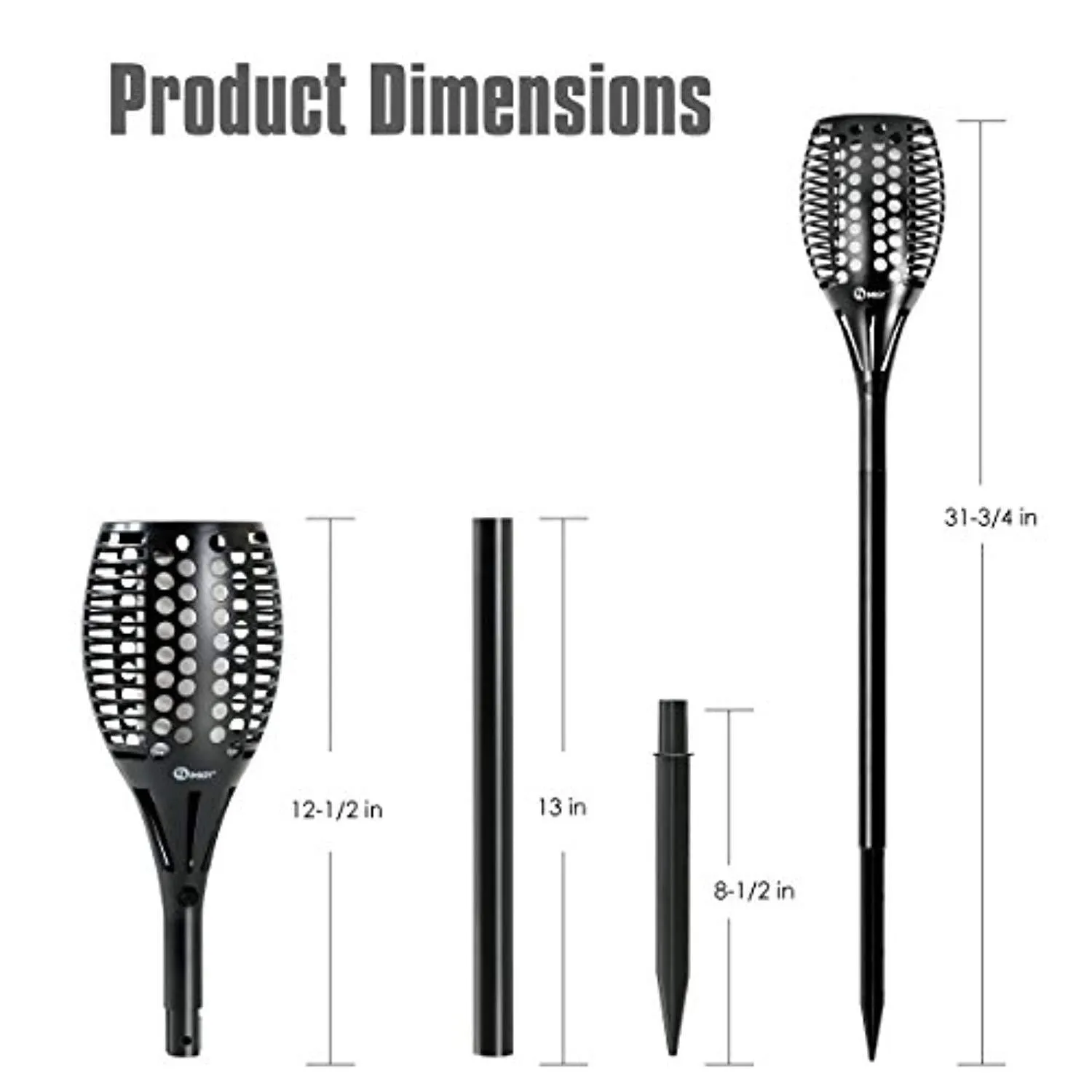 Solar Lights, Flicker Flames LED Torches Lights Outdoor Landscape Decoration Lighting Dusk to Dawn Auto On Off Decor Torch Light for Garden Patio Deck Yard Driveway, 4 Pack