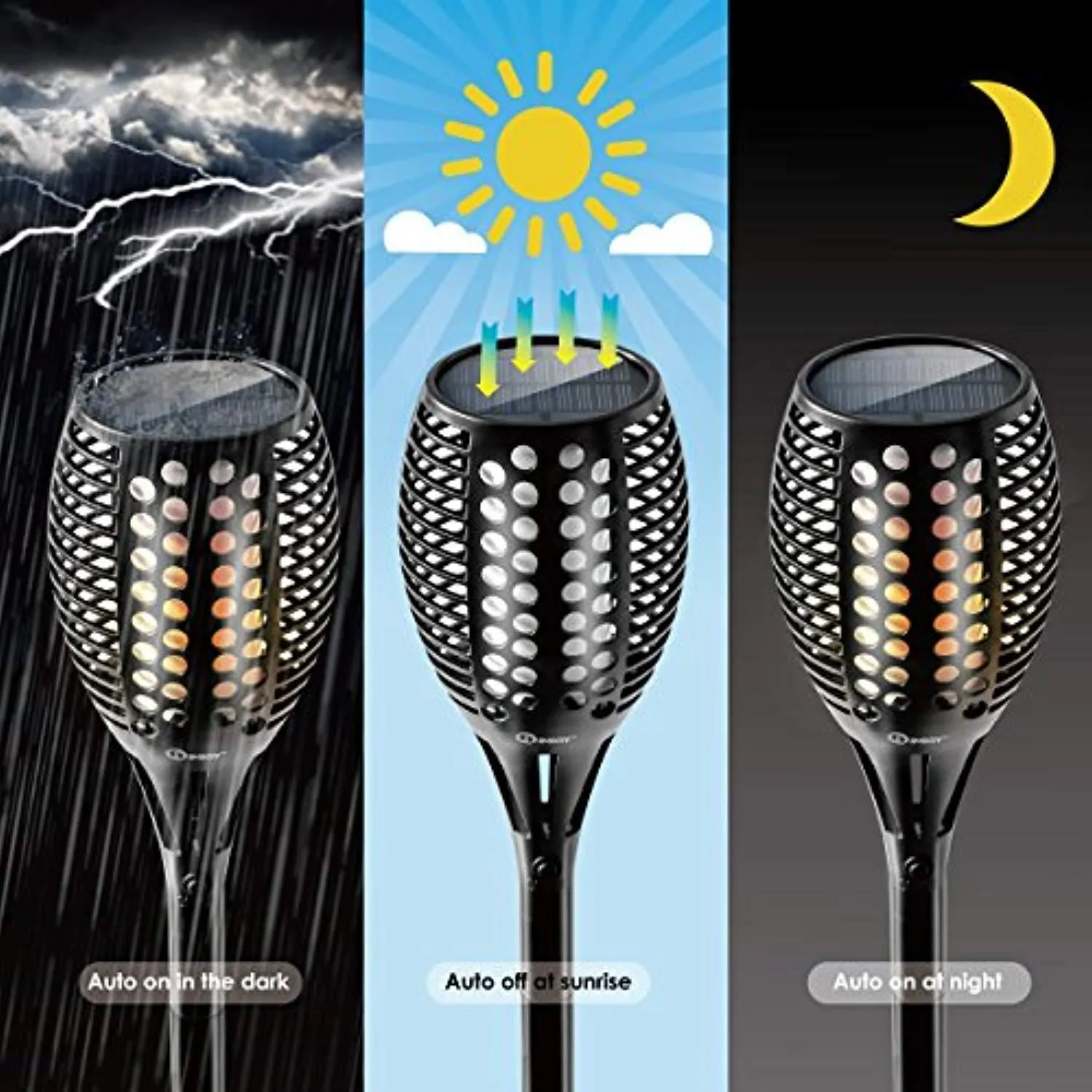Solar Lights, Flicker Flames LED Torches Lights Outdoor Landscape Decoration Lighting Dusk to Dawn Auto On Off Decor Torch Light for Garden Patio Deck Yard Driveway, 4 Pack