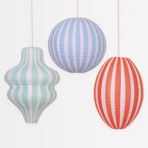 Stripy Lanterns (x 3)