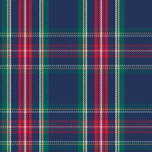 Sweet Bamboo Zipper Footie - Navy Tartan