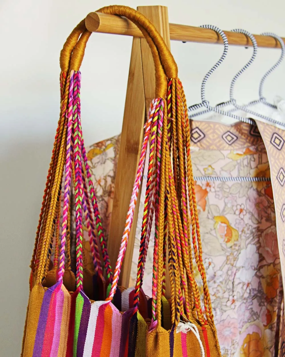 Vintage 70's Rainbow Tote