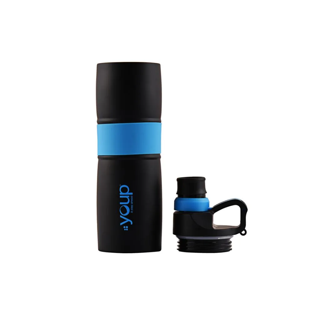 Youp Thermosteel Insulated Sky Blue Color Water Bottle Grippy - 650 Ml